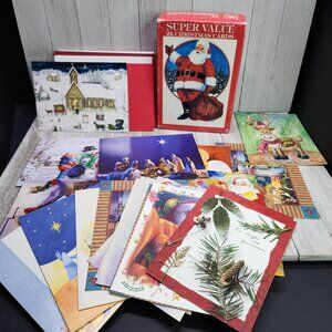 Vintage Miscellaneous Christmas Greeting Cards Assorted - 22 Pieces Only!